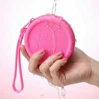 Porte-monnaie mini portable tendance en silicone avec fermeture éclair, pochette de rangement étanche, sac à main avec dragonne