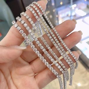 สร้อยข้อมือเทนนิสทองคำแท้ 18K ยี่ห้อ Xinfly ประดับเพชรธรรมชาติ 2.00 กะรัต ดีไซน์แบบ Iced Fine Bangles ปรับแต่งได้ สไตล์ฮิปฮอป - Product Image 2