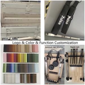 Cama de <span class=keywords><strong>Pilates</strong></span> <span class=keywords><strong>Reformer</strong></span> con Núcleo de Madera de Arce para Ejercicio Corporal y Musculación de Cinco Piezas - Product Image 4