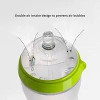 Biberon en silicone grand calibre avec poignée et paille, anti-chute, anti-colique, 250 ml, tasse à bec souple pour tout-petit, logo personnalisé