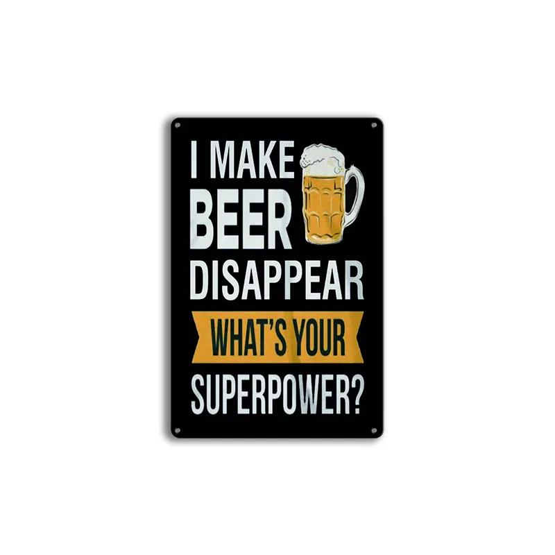 Man Cave Beer Tin Sign Vintage Bar Cafe Home Wall Decor Retro Nostalgia Metal Poster