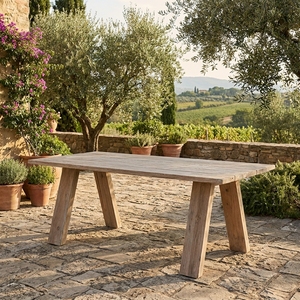 The Bondy Garden Dining <b>Table</b>, featuring a 6 cm thick solid wood surface, combines modern design with durable craftsmanship. - Product Image 6