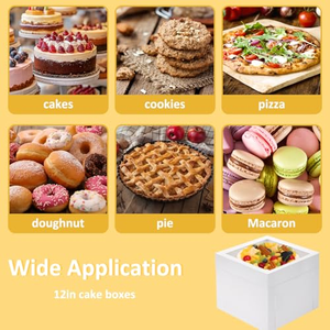 Boîtes à gâteaux de mariage pour invités, boîte à gâteaux en carton avec fenêtre, boîte à gâteaux en carton - Product Image 5
