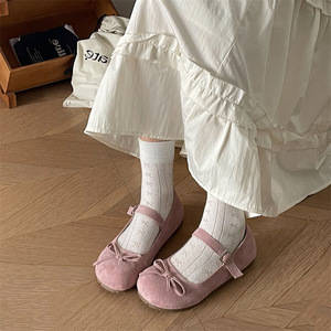 Factory Wholesale New Style Bow Shallow-Cut Single Strap Flat Ballet Shoes for Women Fashion Trend Cushioning - Product Image 6