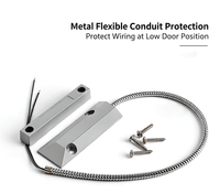 Wired Roller Shutter Magnetic Contact Switch Zinc Alloy 520mm Armored Cable Rolling Door Sensor for Security Alarm System