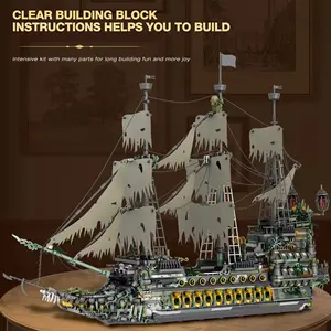 Dropshipping 2024 Reobrix Blocks 66037 The Flying Dutchman Boat Building Blocks Model 66011 Royal Sunshine Pirates Ship Bricks