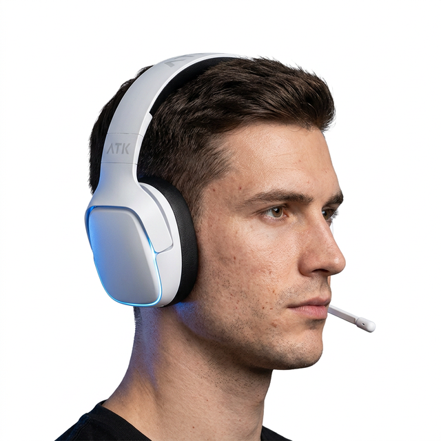 ATK Mercury M1 2.4g Wireless Gaming Headphones Wired Virtual 7.1 Surround Sound AAC Dynamic Driver ENC Noise Cancelling