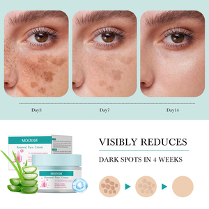 Crema Blanqueadora Correctora de Manchas Oscuras y Antiarrugas OEM ODM MOOYAM con Vitamina E y Colágeno, Unifica el Tono e Hidrata - Product Image 3