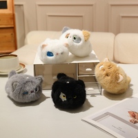 Pendentif en peluche chat réaliste et mignon, double usage : coussin et porte-clés, breloque de sac, cadeau souvenir d'anniversaire ou de Noël pour les amoureux des chats