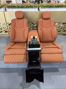 Asientos de cuero eléctricos VIP de lujo mejorados para Toyota LC300 Lexus LX570/LX600 Patrol 200-Up, piezas de asiento de coche reclinable trasero de 4 asientos - Product Image 5