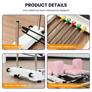Machine de Pilates Reformer la plus populaire 2026 pour la gym et le fitness, avec lit en bois de noyer, pour studio de Pilates et cours privés - Product Image 2