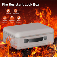 Caja de Documentos Portátil de EVA, Resistente al Fuego y al Agua, con Cierre, para Documentos Legales, de Seguros y del Hogar, Almacenamiento de Documentos A4