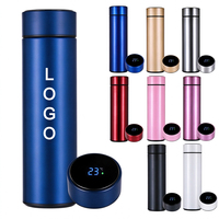 Bouteilles d'eau intelligentes de haute qualité avec logo personnalisé, 500 ml, bouteille d'eau intelligente isolée avec affichage de la température LED