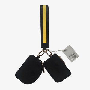 USA Oversea Warehouse Fashion Solid Color Zipper Waterproof Double <b>Pouch</b> Wristlet Keychain Bag Wallet <b>Coin</b> Card Holder Key <b>Pouch</b> - Product Image 4