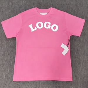 T-shirt style hip-hop en molleton français 100 % coton, coupe ample, avec logo imprimé en relief, manches courtes, en stock, livraison directe - Product Image 5