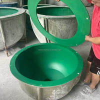 Grand pot de fleurs moderne en béton, pièces, planteur, vente en gros