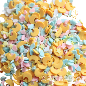 Materiale per decorazioni fai da te per custodie di telefoni, pezzi di ceramica morbida, accessori per gioielli, stelle, luna, numeri - Product Image 4