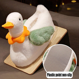 B936 Pantoufles en peluche canard pour femmes, pantoufles en peluche animale moelleuses, pantoufles d'intérieur d'hiver, pantoufles chaudes et moelleuses pour hommes, pantoufles en peluche animale ODM - Product Image 2