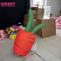 Modèle de carotte géante gonflable pour la ferme, accessoires de fête et de camping