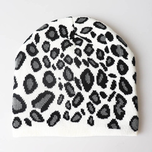 Patrón personalizado invierno sin puños Jacquard sombreros raya leopardo a cuadros Beanie sombrero de punto suave cálido cráneo estampado <span class=keywords><strong>vaca</strong></span> gorros - Product Image 6