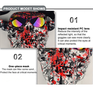 <span class=keywords><strong>Masque</strong></span> Facial Motocross Halloween, Lunettes de Moto, <span class=keywords><strong>VTT</strong></span> et Sports, Protection Faciale - Product Image 6