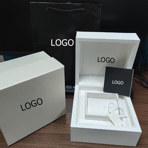 กล่องนาฬิกาไม้สีขาวแบบช่องเดียว พร้อมส่งจากโรงงาน รับทำโลโก้แบรนด์ กล่องของขวัญบรรจุภัณฑ์นาฬิกา รับผลิตแบบ OEM ODM MOQ ต่ำ - Product Image 2