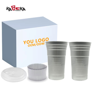 Gobelet à bière en aluminium personnalisé, recyclable, de qualité alimentaire, design classique, nouveau design breveté, pour usage promotionnel - Product Image 4