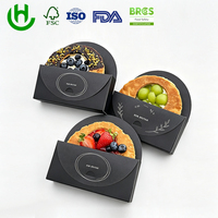 Boîte en carton blanc personnalisée avec fenêtre, emballage pour pâtisserie, gâteaux, desserts, aliments à emporter, fabricant d'emballages