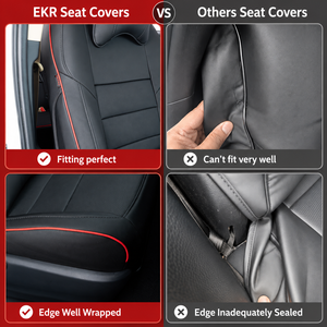 Fundas de Asiento de Coche Personalizadas de Cuero Ecológico Impermeable en Rojo/<span class=keywords><strong>Azul</strong></span>/Beige para OEM, Juego Completo de Lujo para Sedán/SUV de 7 Plazas, Tacoma, Explorer, <span class=keywords><strong>Sienna</strong></span> - Product Image 2