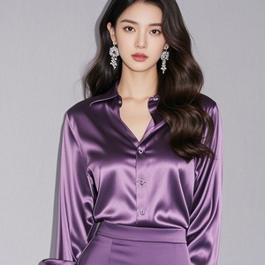 <span class=keywords><strong>Chemise</strong></span> <span class=keywords><strong>en</strong></span> <span class=keywords><strong>satin</strong></span> pour <span class=keywords><strong>femme</strong></span>, nouvelle collection 2026, printemps automne, mode, chemisier à simple boutonnage, manches longues, <span class=keywords><strong>chemise</strong></span> de costume élégante pour <span class=keywords><strong>femme</strong></span> de bureau - Product Image 3