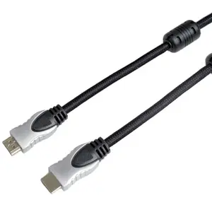 FQ020锌合金外壳HDMI带铁氧体的公对公编织电缆