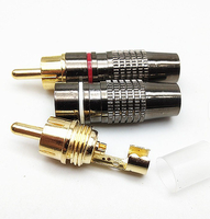 Neuer RCA-Stecker und -Buchse in Schwarz, Rot und Gold für Großhandel, Schweißadapter für Audio-Video, Konverter für Koaxialkabel