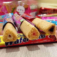 Palitos de Galleta Crujientes Halal Triangulares con Leche Esquina Crujiente Barra de Chocolate Snacks de Cereales