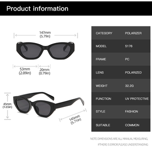 Vendita calda <span class=keywords><strong>da</strong></span> <span class=keywords><strong>donna</strong></span> Cat Eye piccola montatura UV400 <span class=keywords><strong>occhiali</strong></span> <span class=keywords><strong>da</strong></span> <span class=keywords><strong>sole</strong></span> 5176 modello in materiale plastico <span class=keywords><strong>da</strong></span> <span class=keywords><strong>donna</strong></span> - Product Image 5