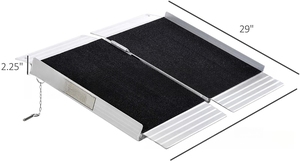 Rampa de aluminio ZAP2211M con plataformas delantera y trasera para sillas de ruedas y motocicletas, de aleación de aluminio - Product Image 4