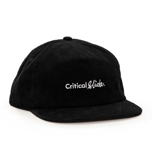 Custom 5 Panel Embroidery logo Unstructured Snapback Hats Black Corduroy Caps - Product Image 3