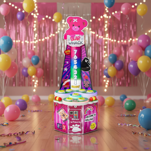 Machine de jeu d'arcade d'intérieur à monnayeur Bear Whack Mole, pour divertissement familial et jeu de récompense, M SKY FA-888, certifiée CE, en anglais, pour 6 ans et plus - Product Image 1