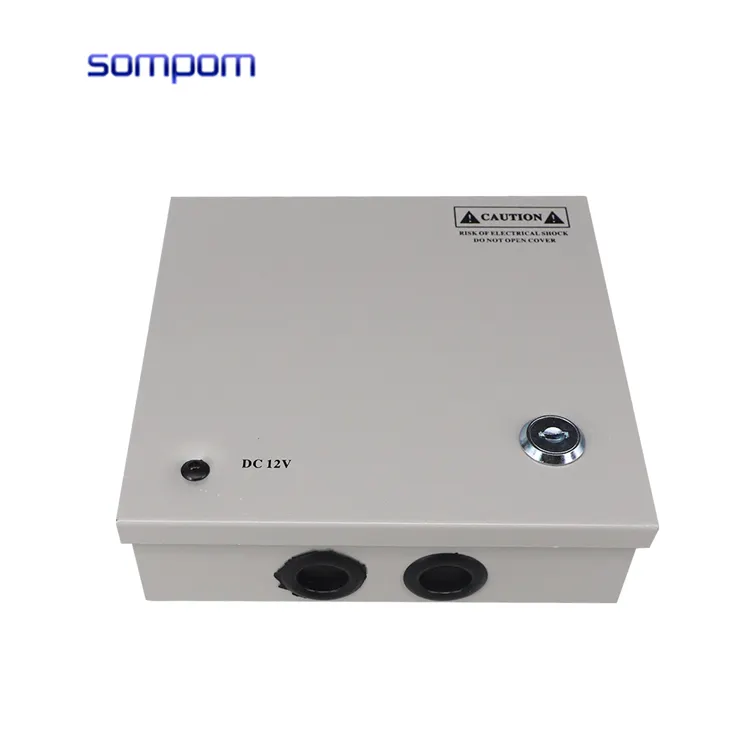 Sompom 12V 5A 4CHCCTVカメラ電源メタルボックス