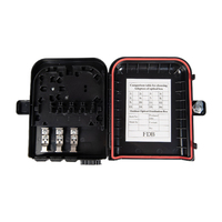 8-Core Cassette Fiber Optic Splitter Distribution Box ABS Material 3-in-8-out Ports FTTH Outdoor Pole/Aerial/Wall Mounted IP68