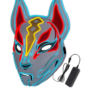 La volpe di Halloween 2023 ha portato maschere per feste illuminate maschera per gioco Cosplay di Halloween oggetti di scena per feste e feste - Product Image 1