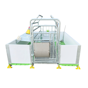 Nouvelle cage automatique pour truies en gestation, caisses de mise bas, acier galvanisé robuste, <span class=keywords><strong>cages</strong></span> de soins pour porcelets, <span class=keywords><strong>cages</strong></span> pour animaux, 1 an - Product Image 3