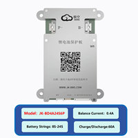 Placa de Protección Inteligente JK-BD4A24S6P para Baterías de Litio de 8S-24S 48V, Carga/Descarga de 60A, Balance de 0.4A, Monitoreo por APP, Energía Solar