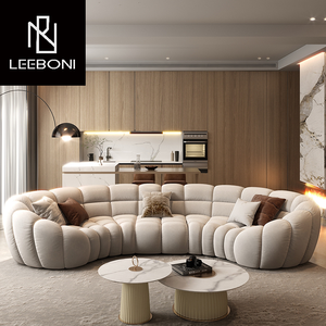 Muebles multifunción para el hogar hechos a medida, Tela Gris eléctrica, muebles italianos de lujo para sala de estar, sofá moderno - Product Image 1