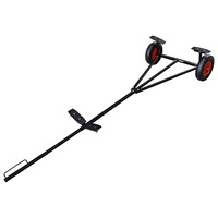 Chariot de remorquage portable en acier inoxydable de 245 cm – Roues de lancement robustes pour bateaux gonflables jusqu'à 3,3 m, kayaks et canoës