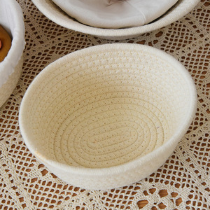 Factory Hot Sale <b>Storage</b> <b>Baskets</b> Woven Cotton Rope <b>Basket</b> Organizing Home Decoration - Product Image 3