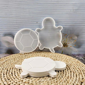 Moldes de fundición de resina hechos a mano para adornos decorativos DIY estilo Ins molde de posavasos de tortuga de silicona X0366 - Product Image 3