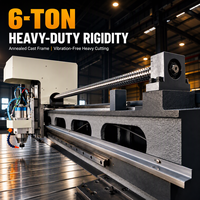 Mesin Router CNC Pintu Logam 1300x3000mm, Mesin Penggiling Gerbang Villa Tugas Berat dengan Meja yang Dapat Disesuaikan dan Penjepit Vakum