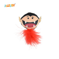 Jouet pour chat en peluche douce et froissée avec herbe à chat, thème fantôme d'Halloween, personnalisé par le fabricant Famipet (OEM), pour chatons d'intérieur