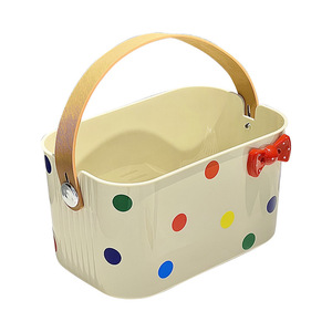 <b>Bath</b> Basket Rectangle With Handle Multifunctional <b>Storage</b> For Bathroom Toilet Supplies Student Dormitory - Product Image 4