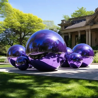 Sphère miroir gonflable violette brillante pour cérémonies de grand ouverture, décorations de Noël, centres commerciaux et espaces de vente au détail